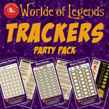 Worlde of Legends™ Dry-Erase Tracker Cards - Party Pack