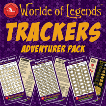 Worlde of Legends™ Dry-Erase Tracker Cards - Adventurer Set