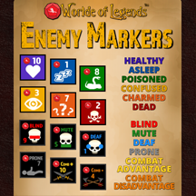 Worlde of Legends™ Enemy Markers Set 3